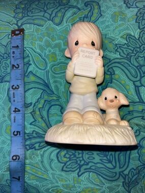 1978 vintage Precious Moments Boy with Report Card Figurine